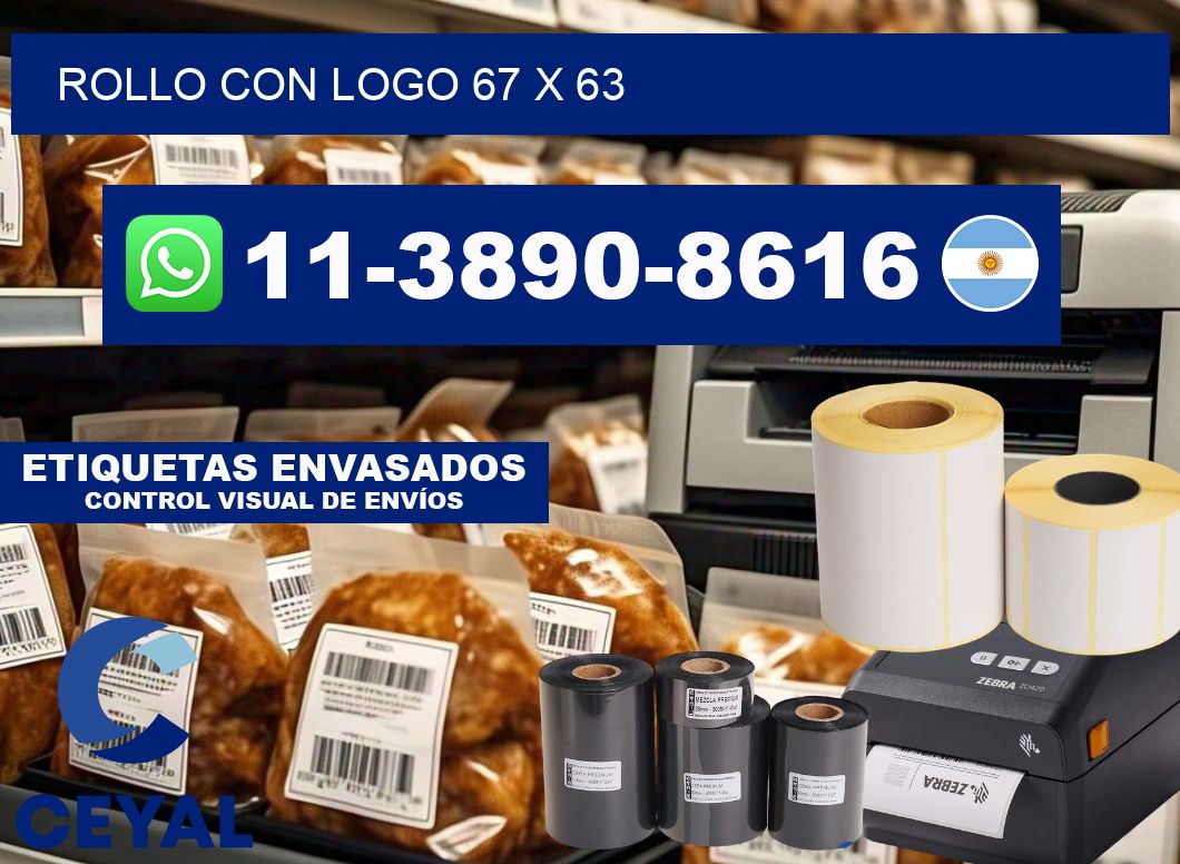 Rollo con logo 67 x 63