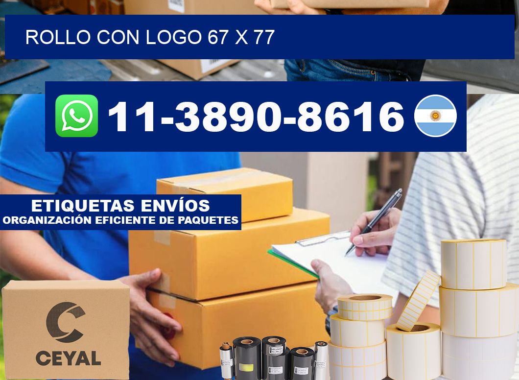 Rollo con logo 67 x 77