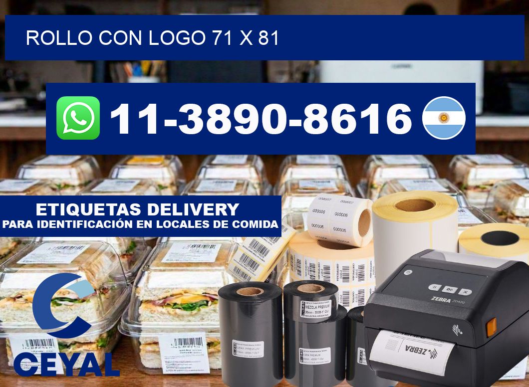 Rollo con logo 71 x 81