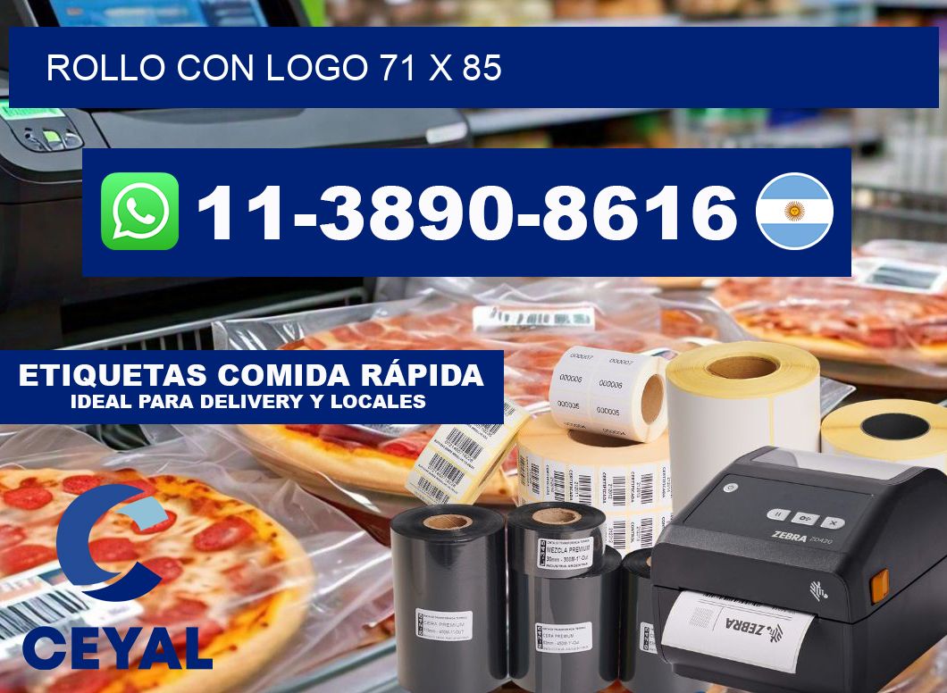 Rollo con logo 71 x 85