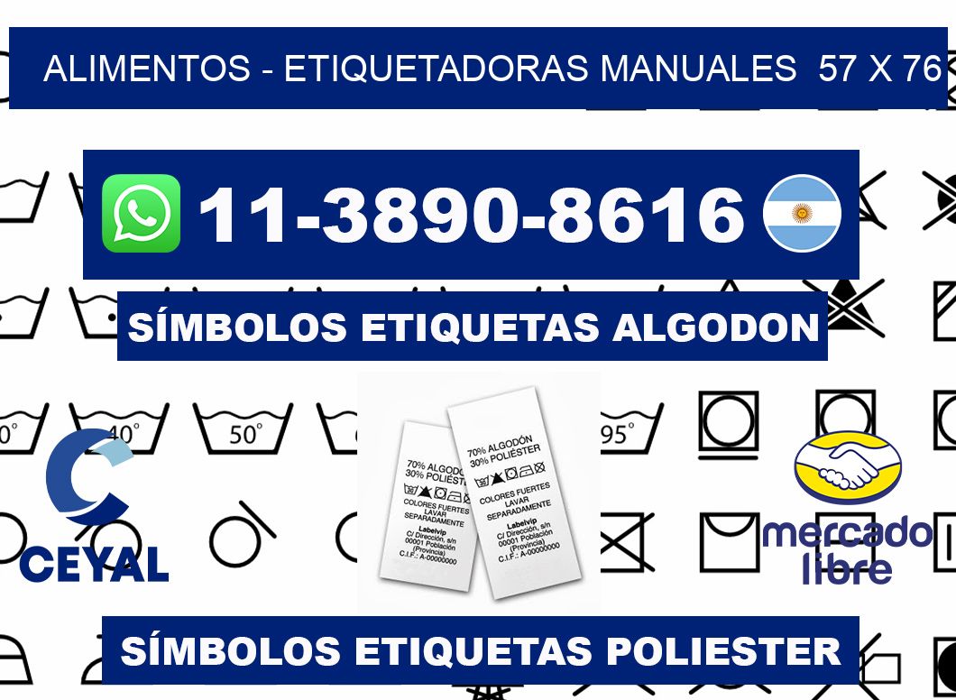 alimentos - Etiquetadoras Manuales  57 x 76
