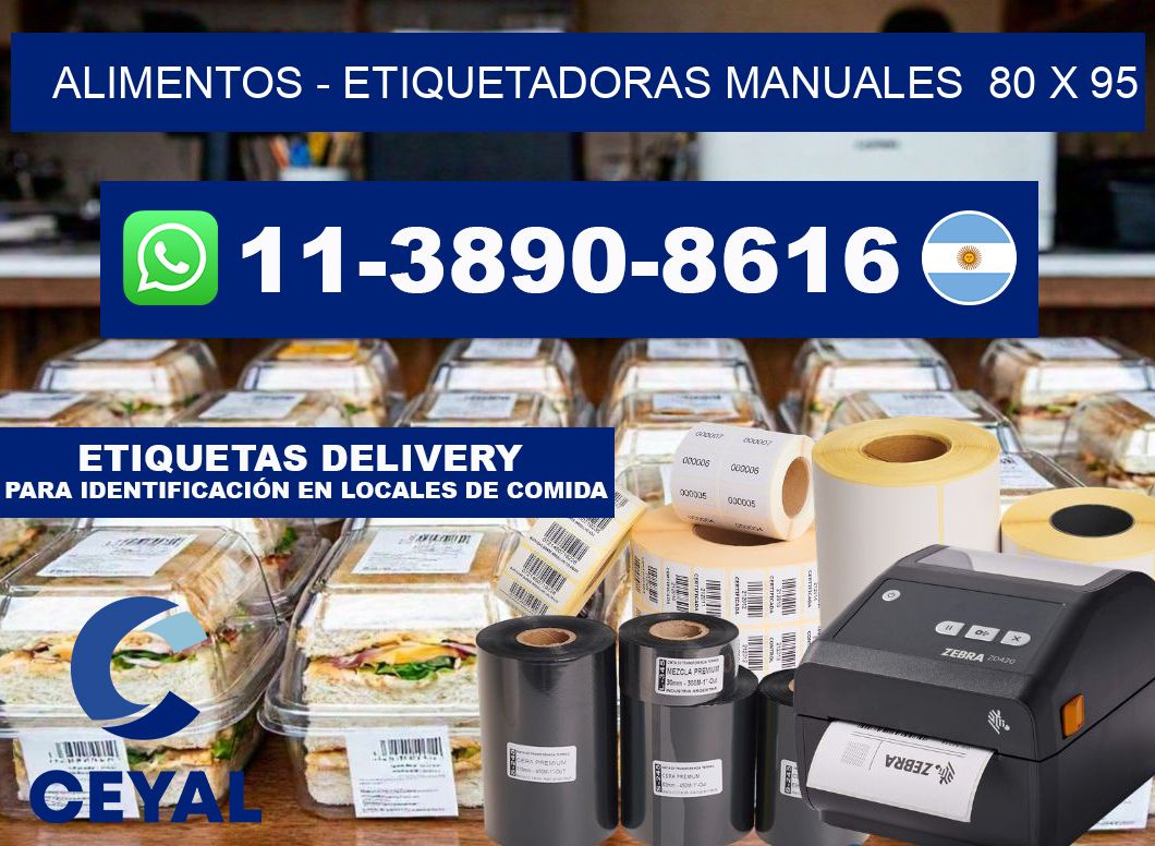 alimentos - Etiquetadoras Manuales  80 x 95