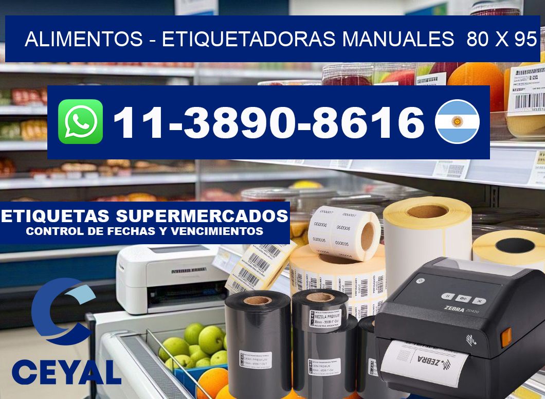alimentos - Etiquetadoras Manuales  80 x 95