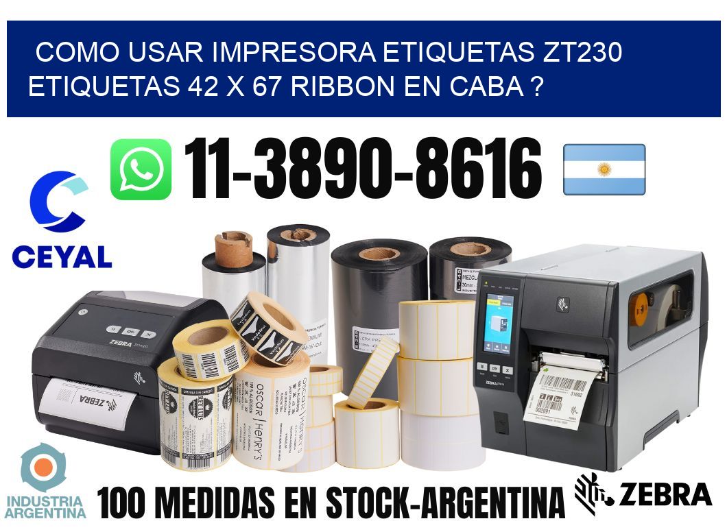 como usar impresora etiquetas zt230 etiquetas 42 x 67 ribbon en CABA ?