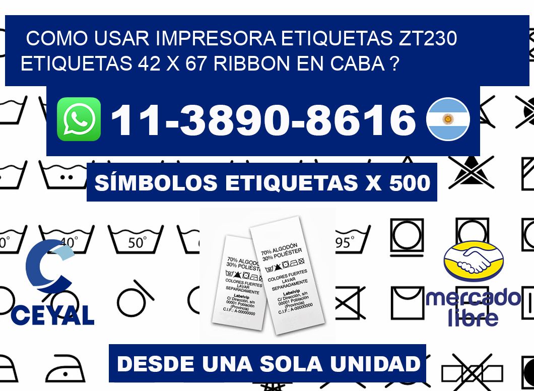 como usar impresora etiquetas zt230 etiquetas 42 x 67 ribbon en CABA ?
