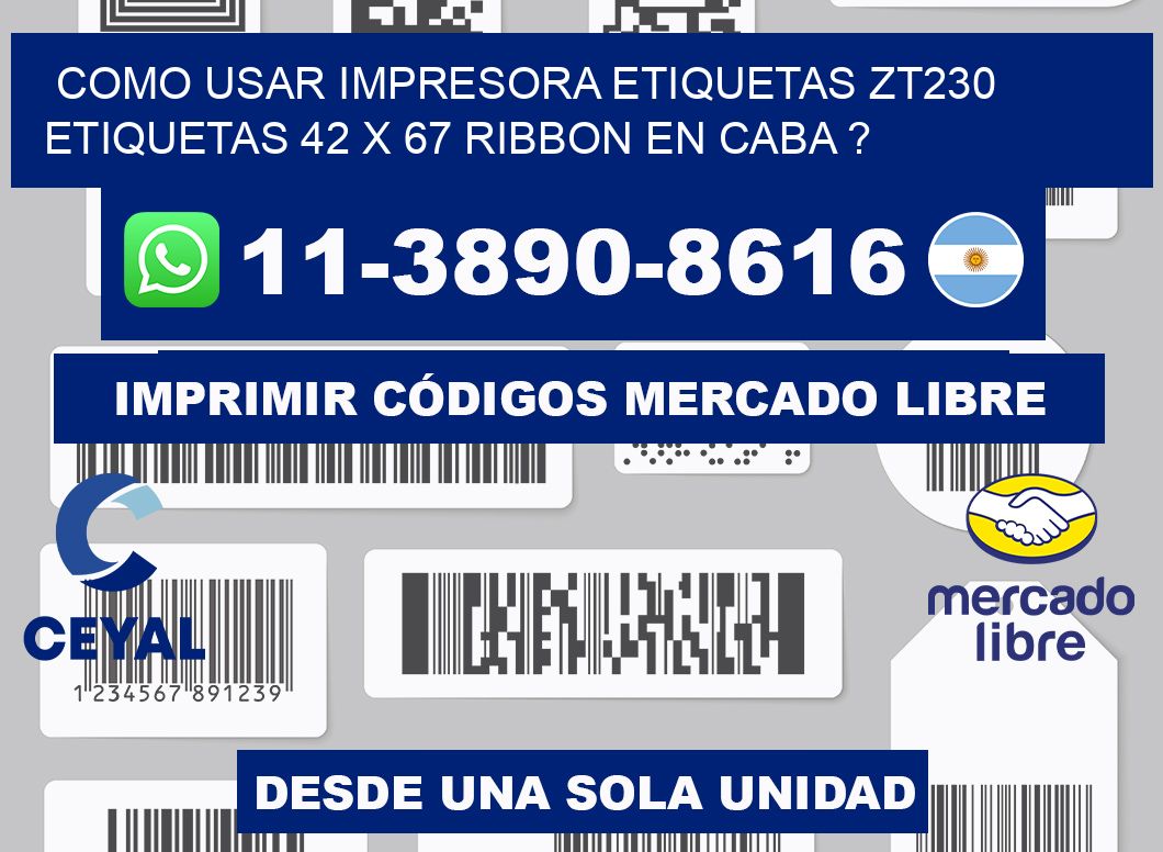 como usar impresora etiquetas zt230 etiquetas 42 x 67 ribbon en CABA ?