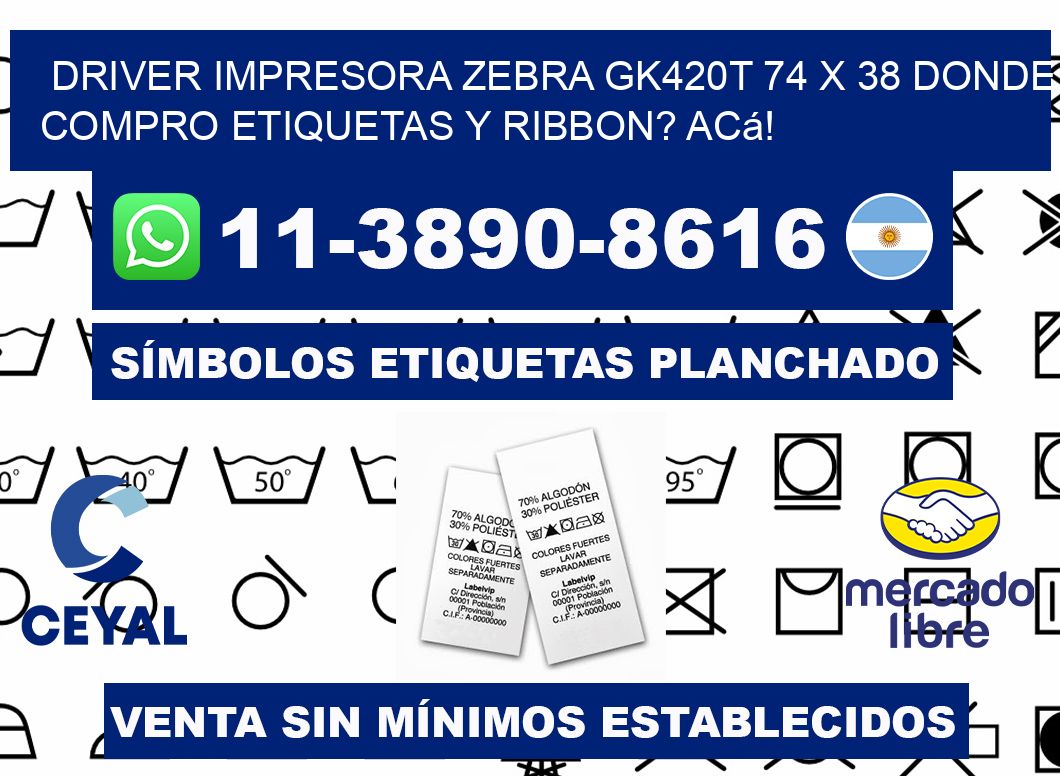 driver impresora zebra gk420t 74 x 38 Donde compro etiquetas y ribbon? Acá!