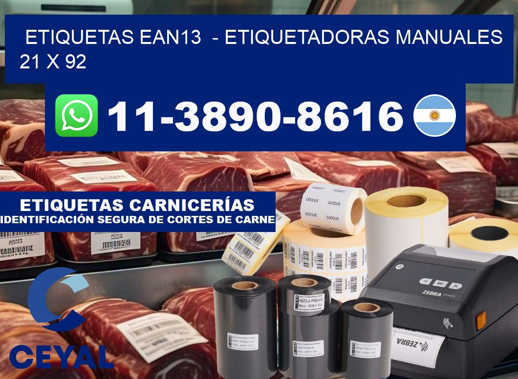 etiquetas ean13  - Etiquetadoras Manuales  21 x 92