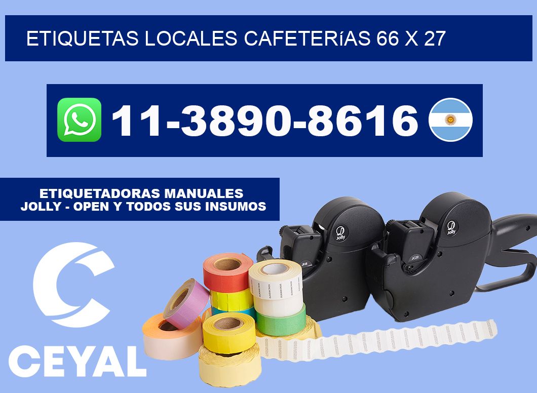 etiquetas locales cafeterías 66 x 27