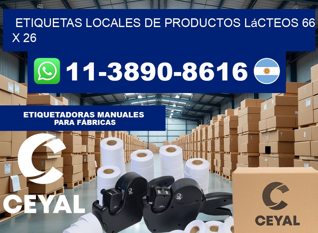 etiquetas locales de productos lácteos 66 x 26