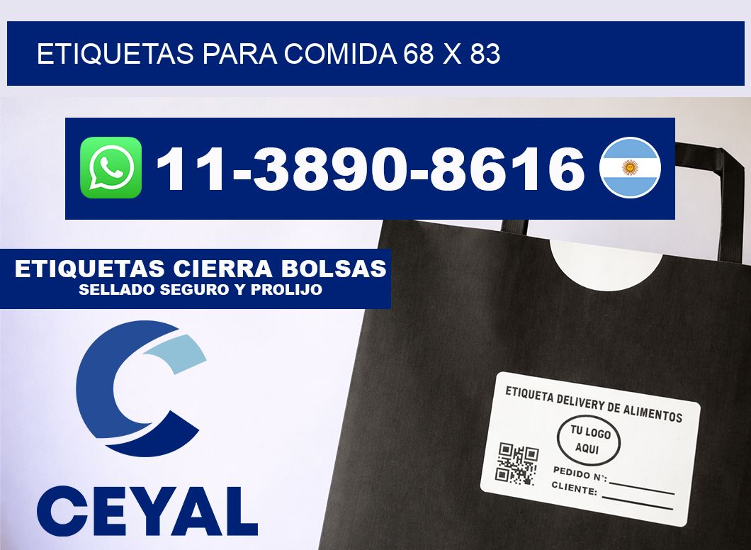 etiquetas para comida 68 x 83