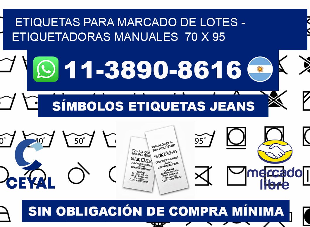 etiquetas para marcado de lotes - Etiquetadoras Manuales  70 x 95