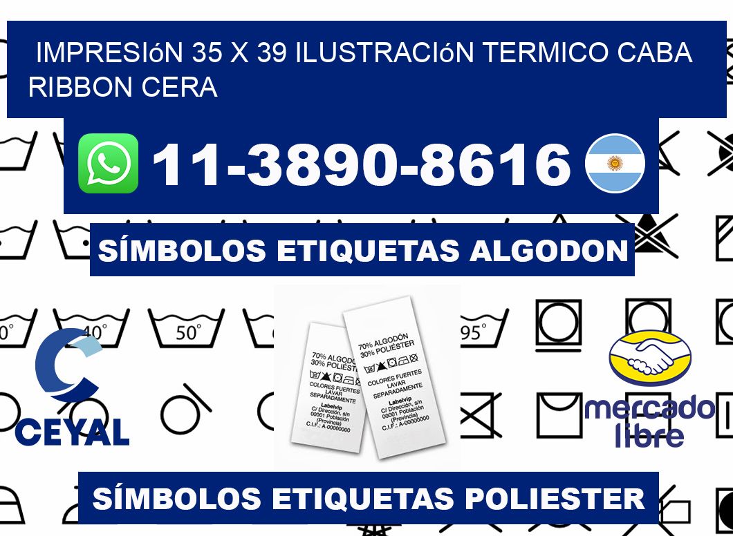 impresión 35 x 39 ilustración termico CABA Ribbon cera