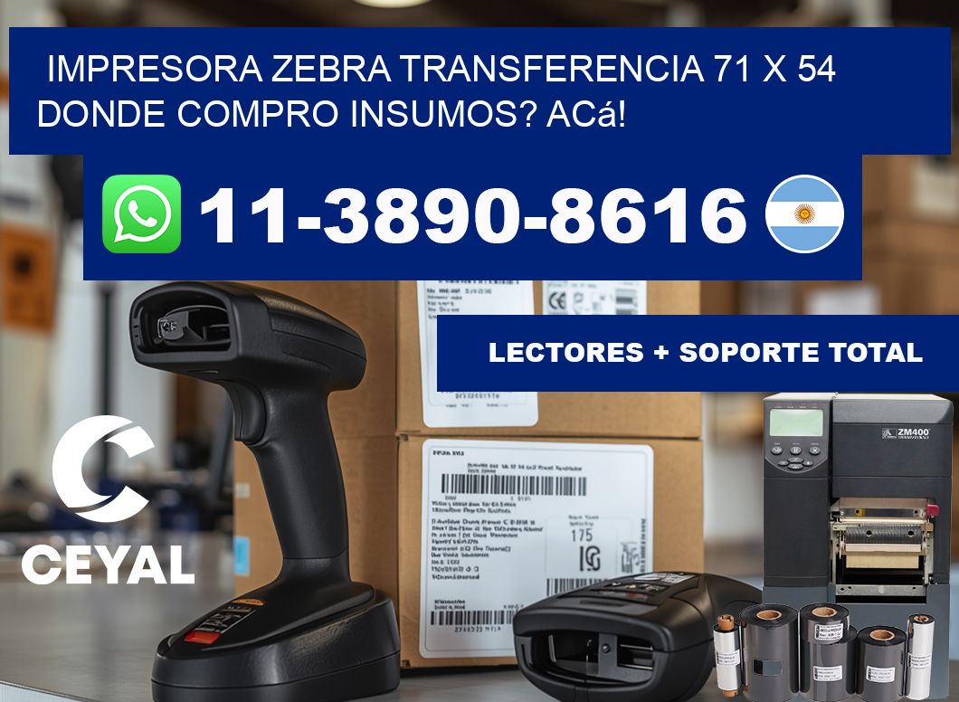 impresora zebra transferencia 71 x 54 Donde compro insumos? Acá!