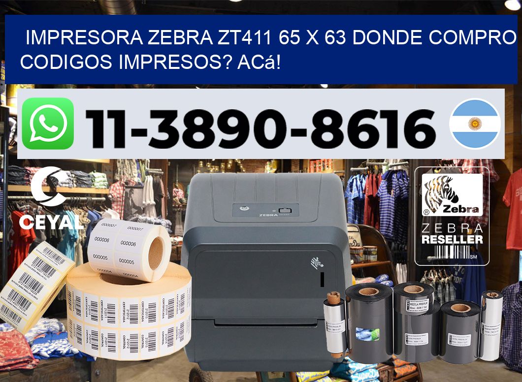 impresora zebra zt411 65 x 63 Donde compro codigos impresos? Acá!