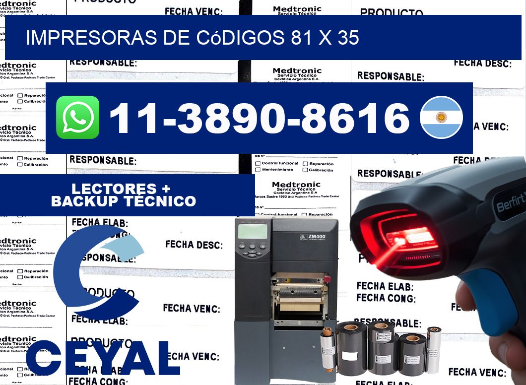 impresoras de códigos 81 x 35
