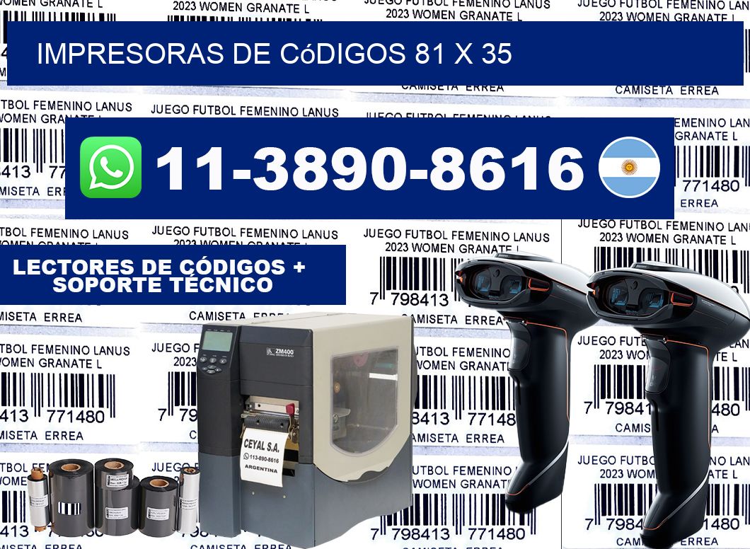 impresoras de códigos 81 x 35