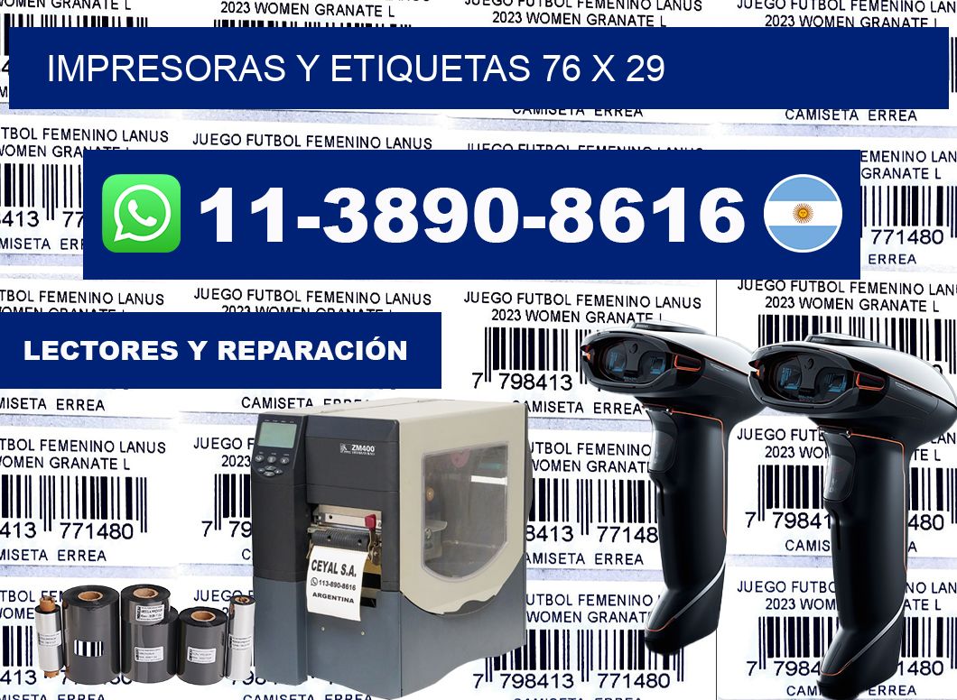 impresoras y etiquetas 76 x 29