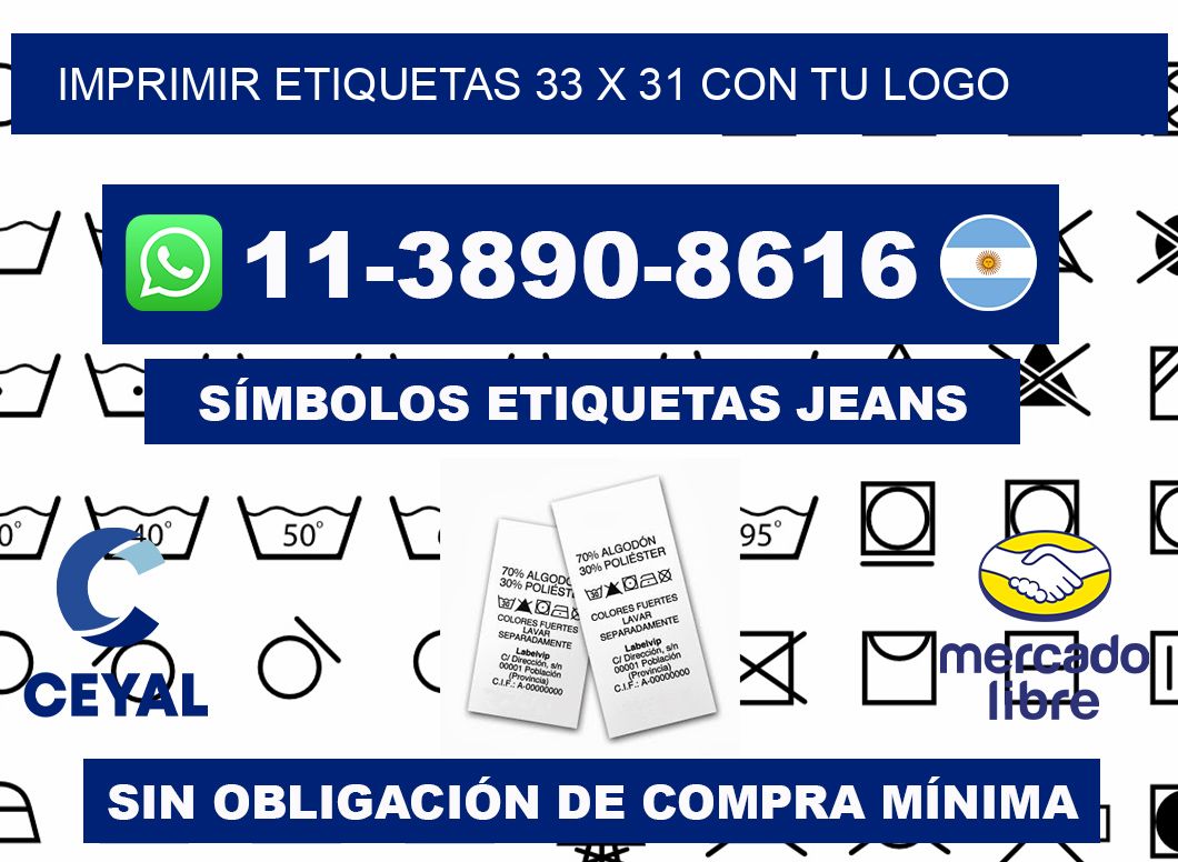 imprimir etiquetas 33 x 31 con tu logo