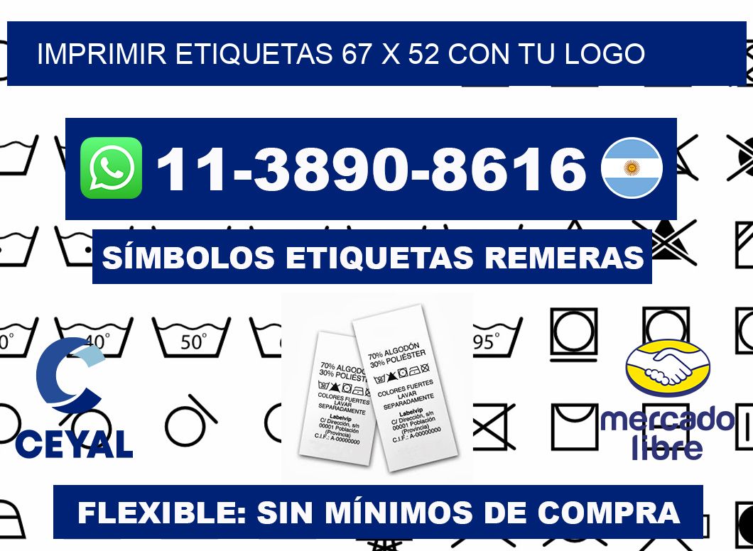 imprimir etiquetas 67 x 52 con tu logo