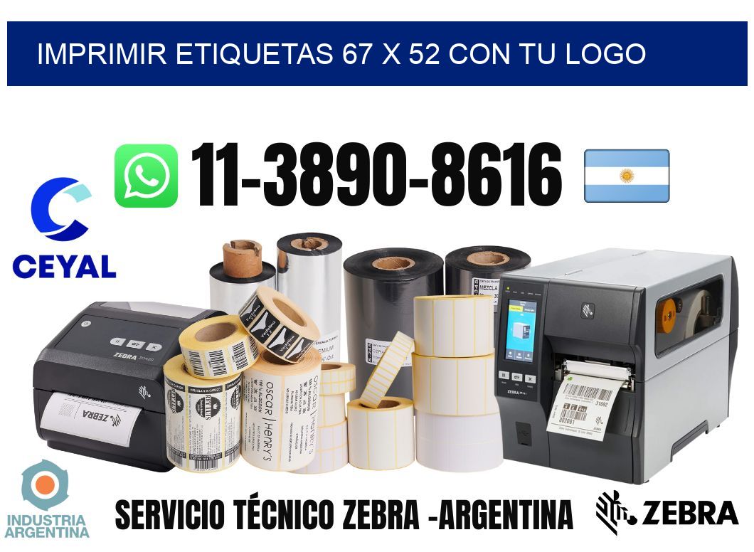 imprimir etiquetas 67 x 52 con tu logo