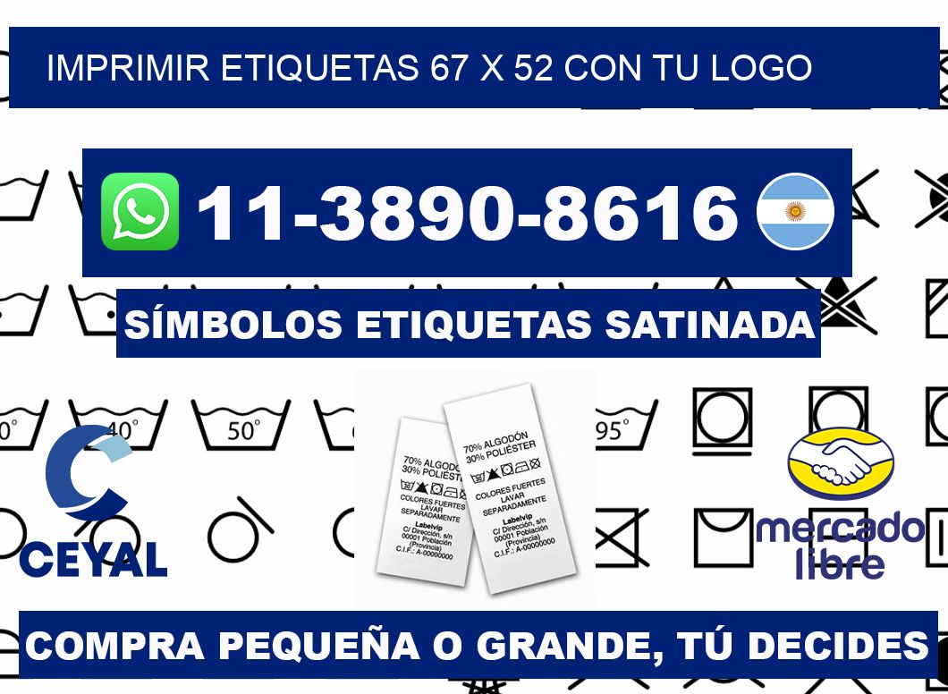 imprimir etiquetas 67 x 52 con tu logo