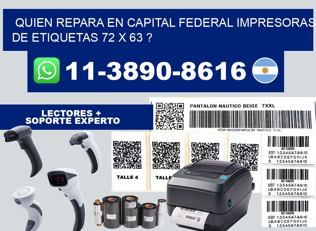 quien repara en capital federal impresoras de etiquetas 72 x 63 ?
