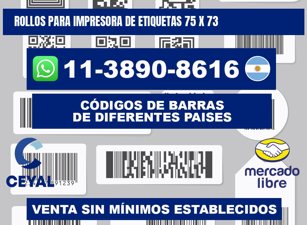 rollos para impresora de etiquetas 75 x 73