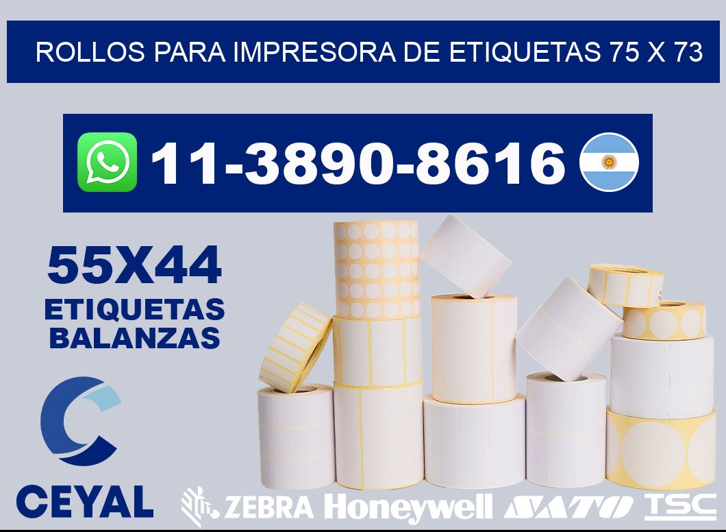 rollos para impresora de etiquetas 75 x 73