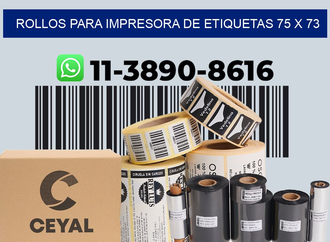 rollos para impresora de etiquetas 75 x 73