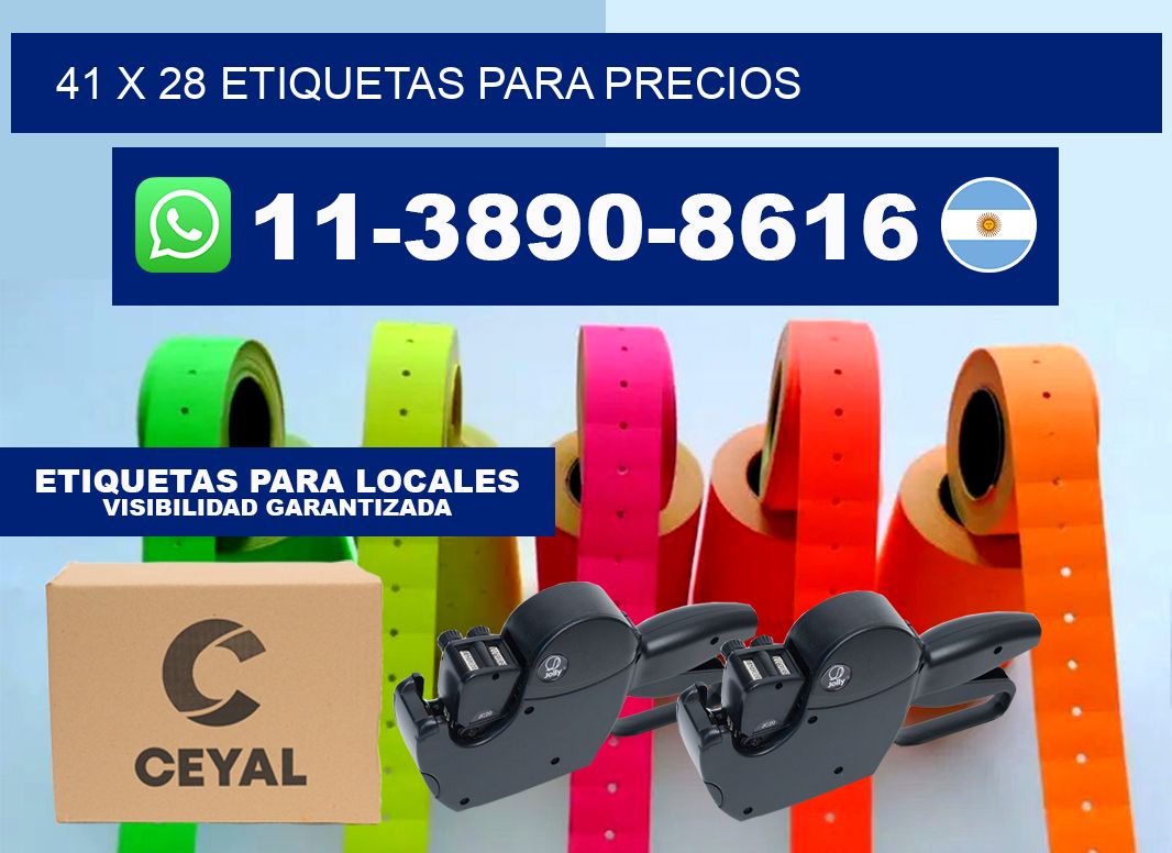 41 x 28 etiquetas para precios