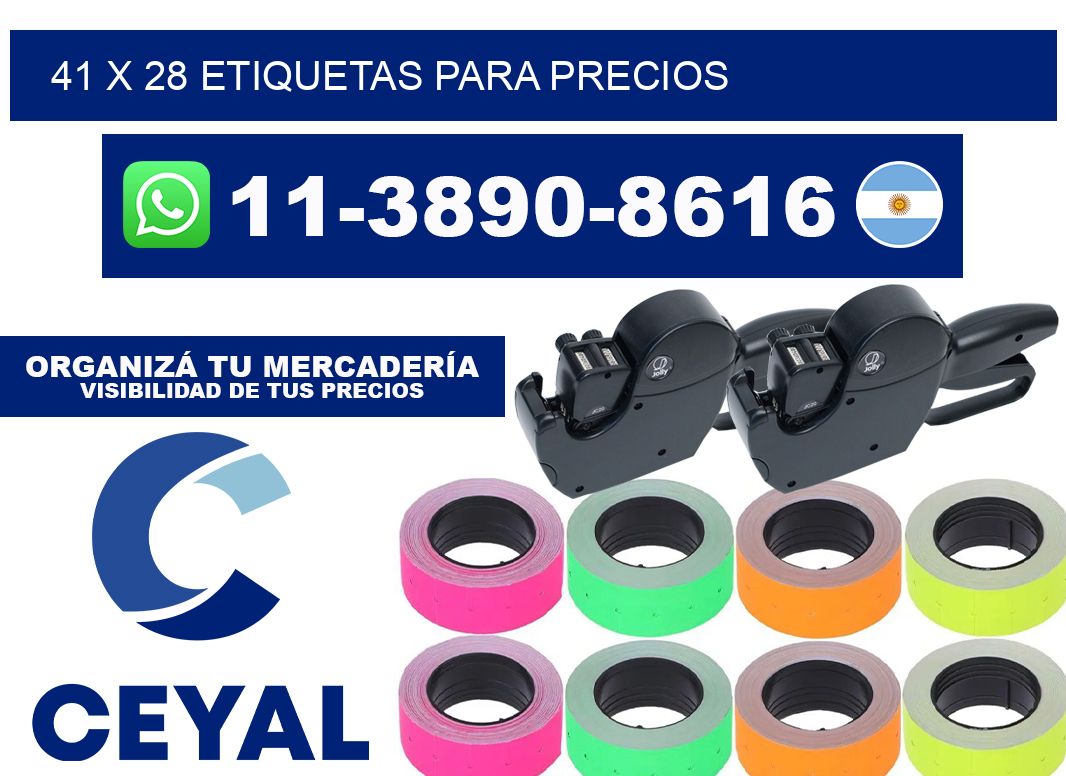 41 x 28 etiquetas para precios