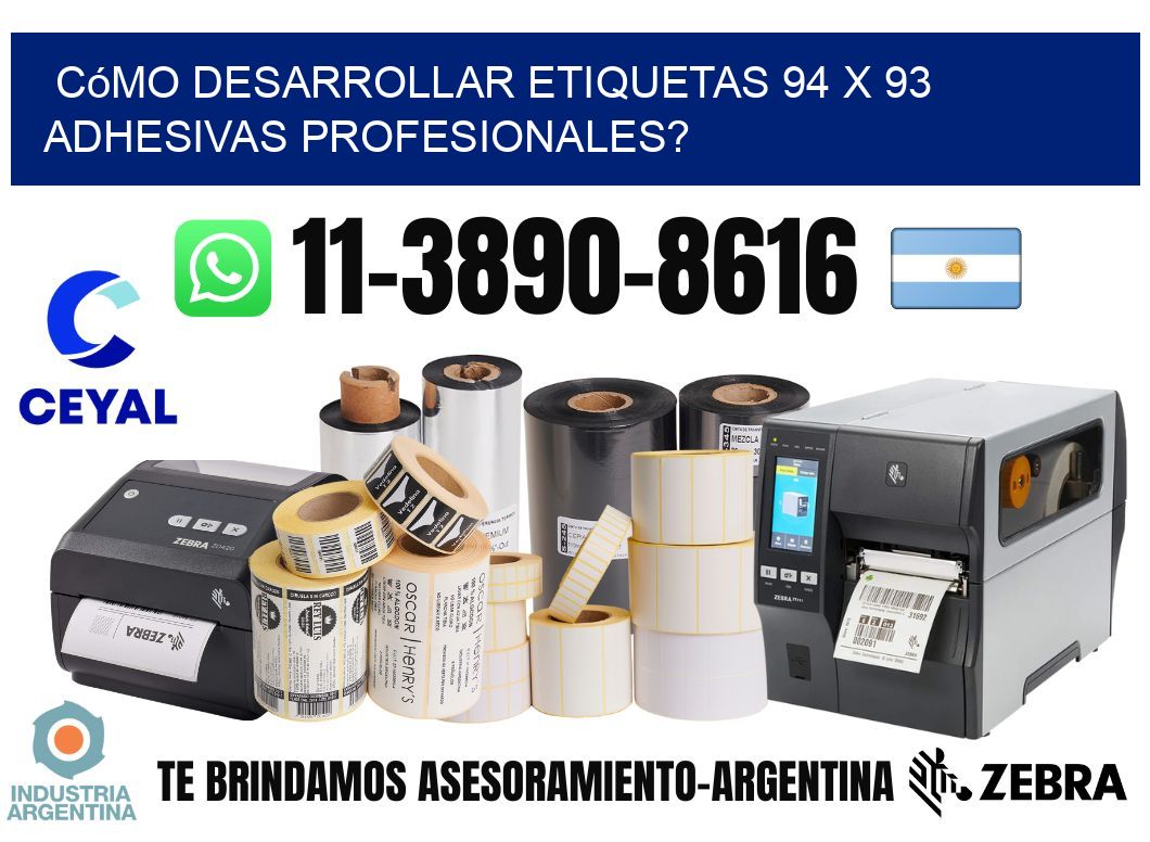 Cómo desarrollar etiquetas 94 x 93 adhesivas profesionales?