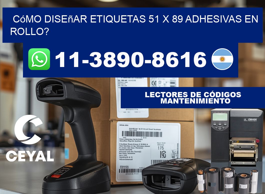 Cómo diseñar etiquetas 51 x 89 adhesivas en rollo?