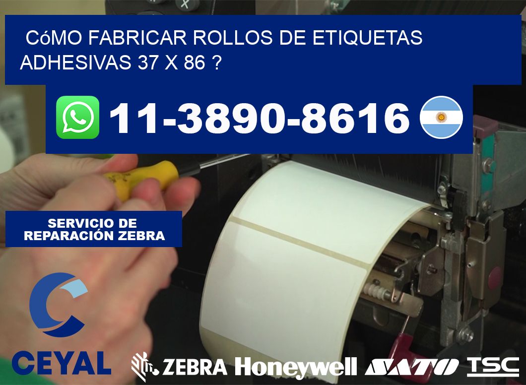 Cómo fabricar rollos de etiquetas adhesivas 37 x 86 ?