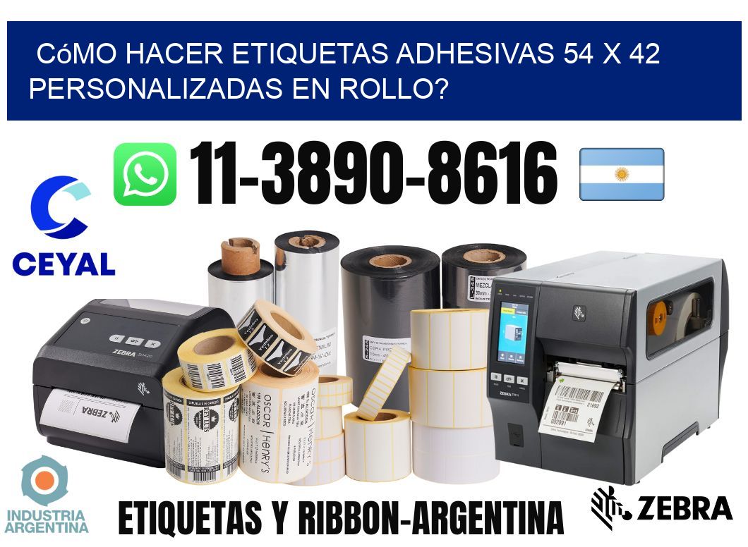 Cómo hacer etiquetas adhesivas 54 x 42 personalizadas en rollo?