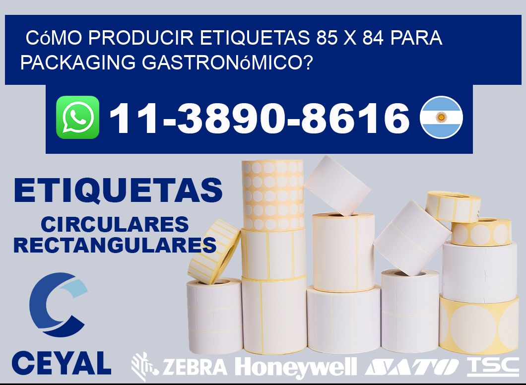 Cómo producir etiquetas 85 x 84 para packaging gastronómico?