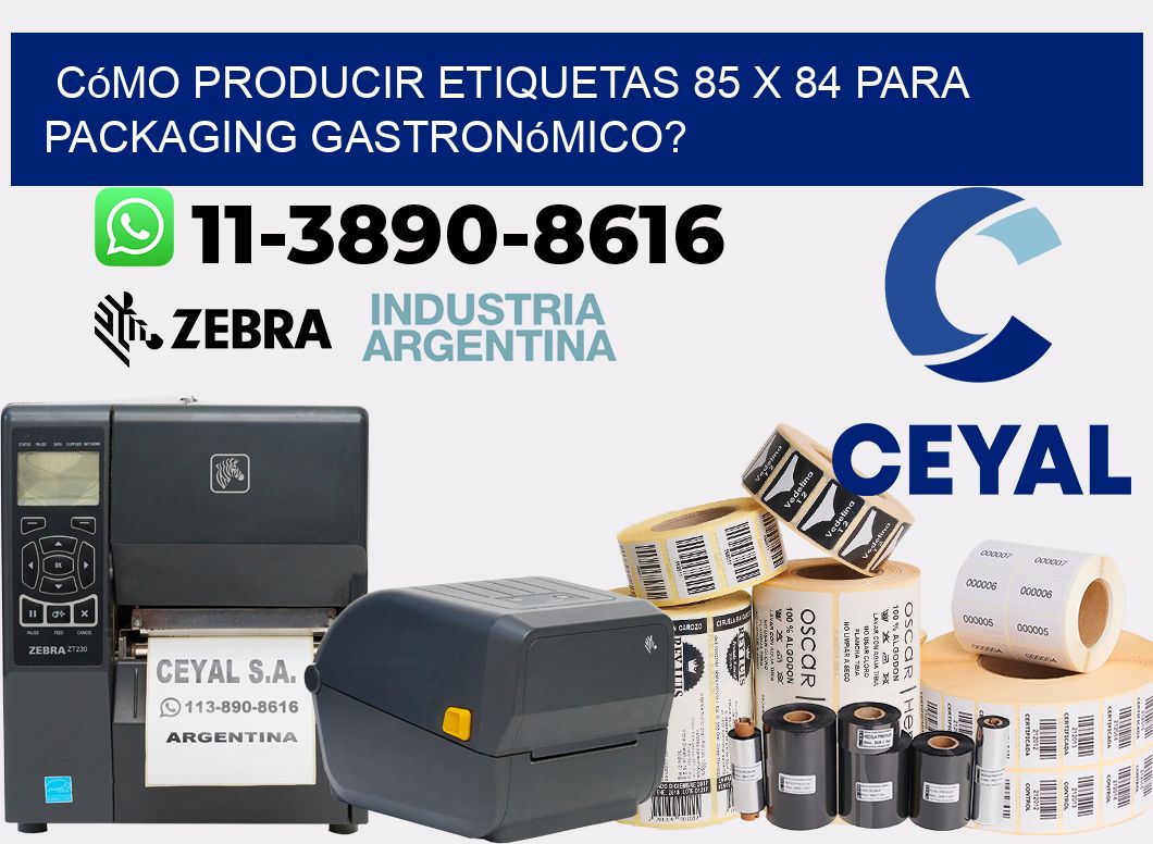Cómo producir etiquetas 85 x 84 para packaging gastronómico?