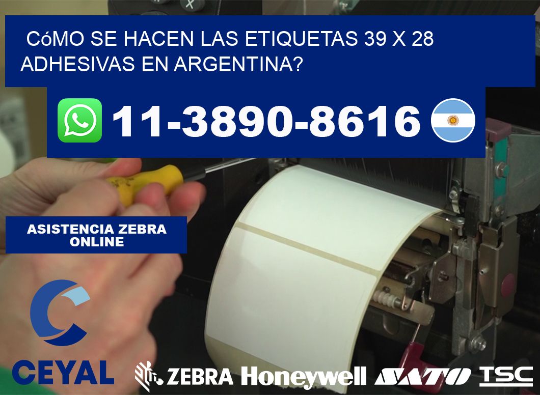 Cómo se hacen las etiquetas 39 x 28 adhesivas en Argentina?