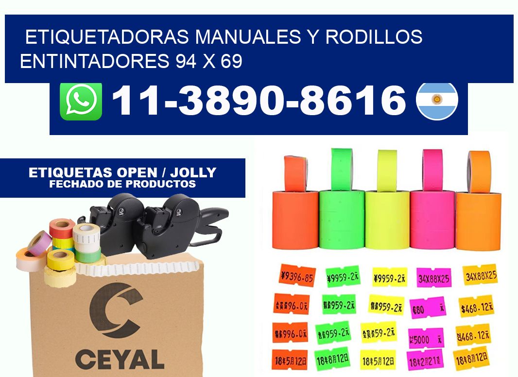 Etiquetadoras manuales y rodillos entintadores 94 x 69