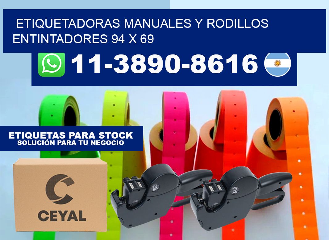Etiquetadoras manuales y rodillos entintadores 94 x 69