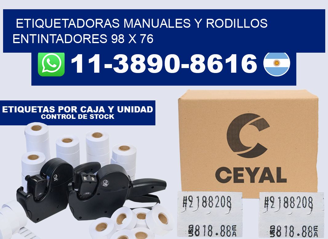 Etiquetadoras manuales y rodillos entintadores 98 x 76
