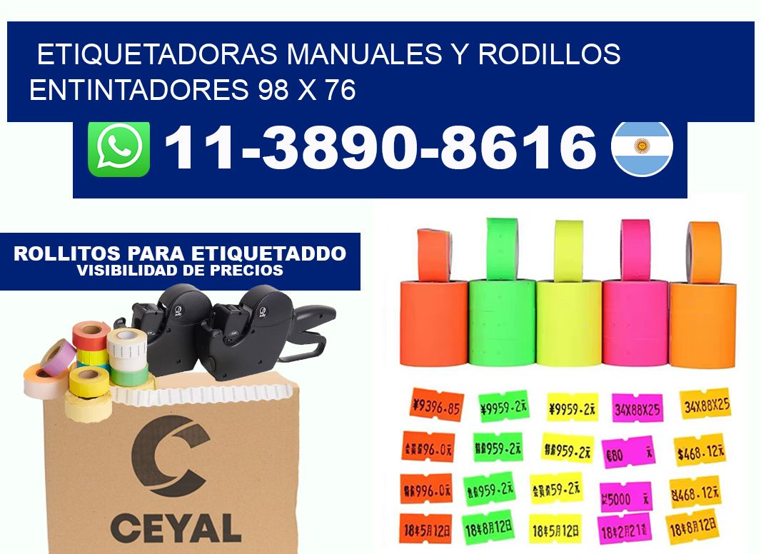 Etiquetadoras manuales y rodillos entintadores 98 x 76