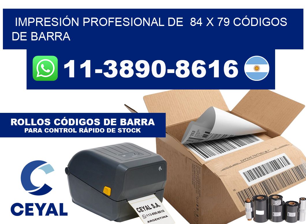 IMPRESIÓN PROFESIONAL DE  84 x 79 CÓDIGOS DE BARRA