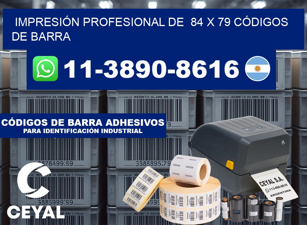 IMPRESIÓN PROFESIONAL DE  84 x 79 CÓDIGOS DE BARRA