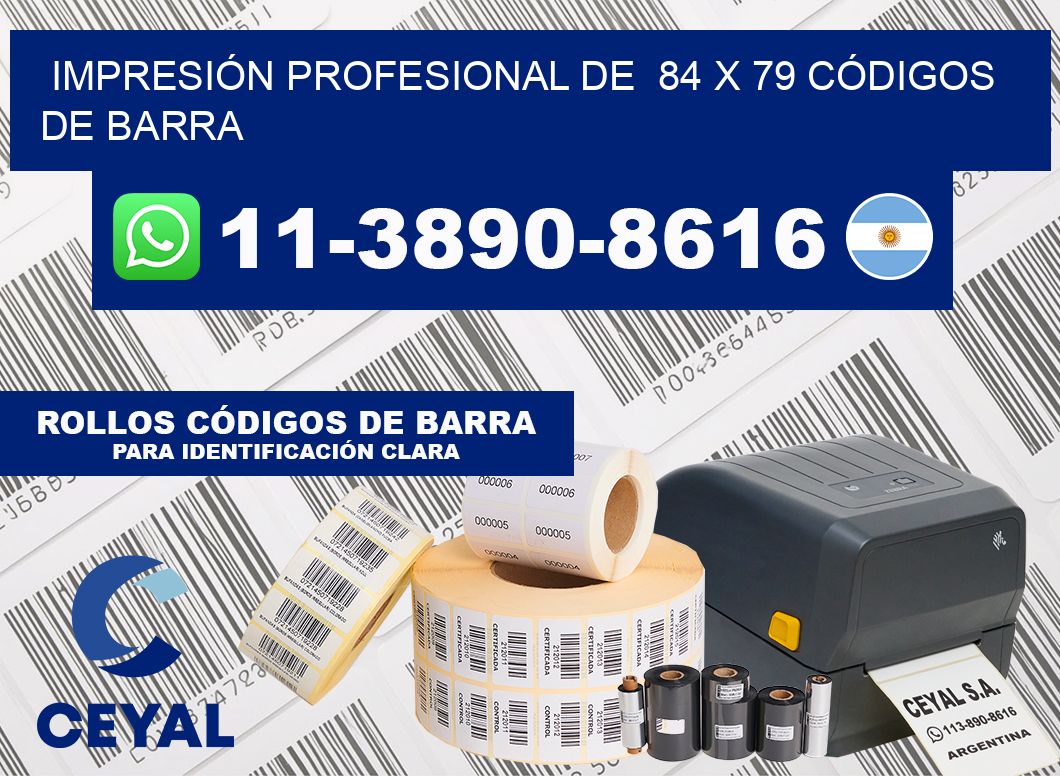 IMPRESIÓN PROFESIONAL DE  84 x 79 CÓDIGOS DE BARRA