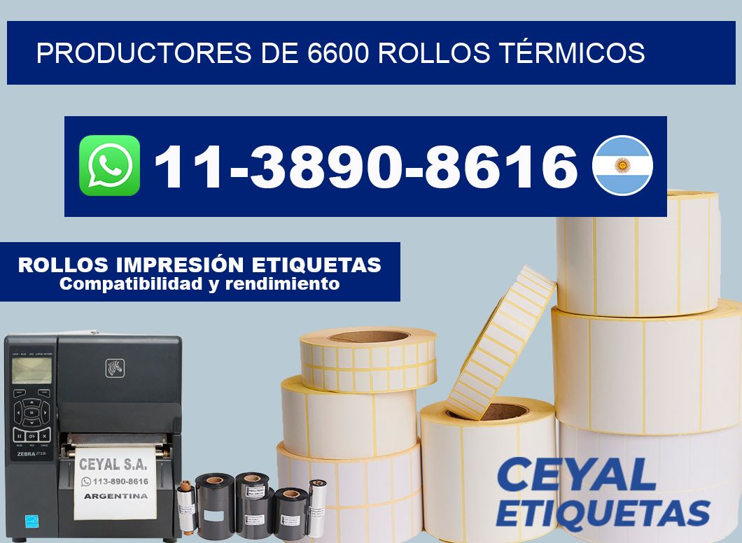 PRODUCTORES DE 6600 ROLLOS TÉRMICOS