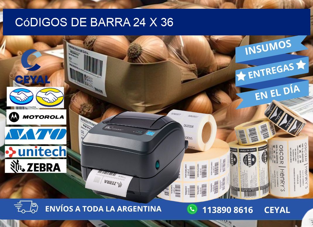 códigos de barra 24 x 36