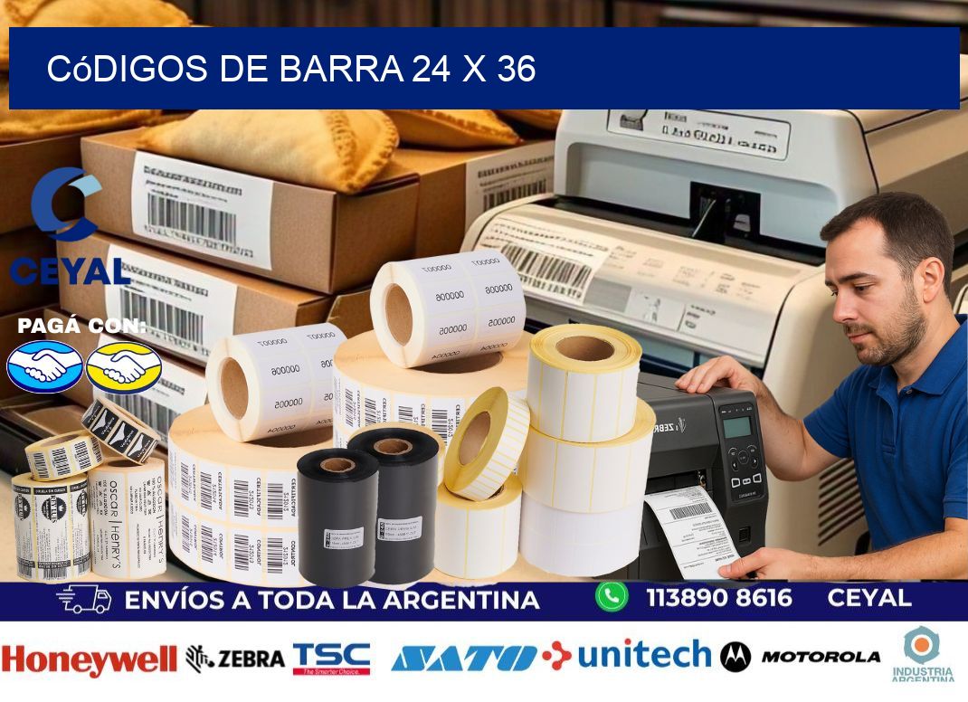 códigos de barra 24 x 36