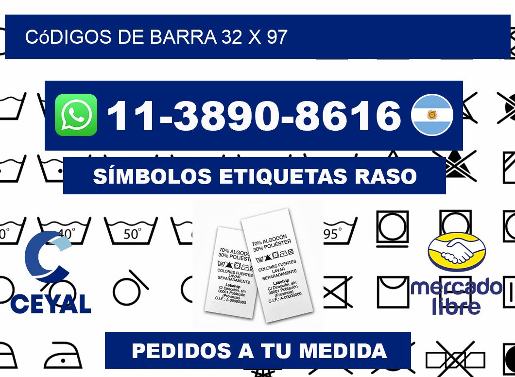 códigos de barra 32 x 97